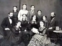 The members of the founding association of Talas American College were Lyman Bartlett, Cornelia Bartlett, Caroline Farnsworth, Wilson Farnsworth, Sarah Closson, and Ardelle Griswold, circa 1870 in Talas, Kayseri.