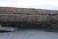 The unusual stonework at Crail Harbour