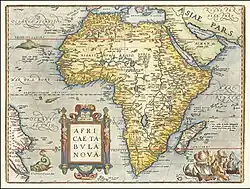Map of Africa in Latin