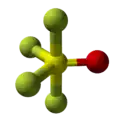 Ball-and-stick model of thionyl tetrafluoride