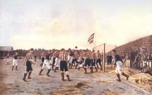 Thomas MM Hemy: Sunderland v. Aston Villa 1895 (also titled A Corner Kick)