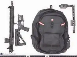 The rifle and backpack used by Crooks at the assassination attempt