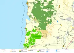 Map of Tillamook County