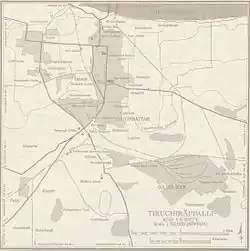 a historical map of the city