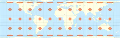 Lambert cylindrical equal-area projection