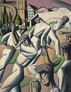 Tobeen, 1912, Pelotaris, oil on canvas, 147.5 x 115.5 cm