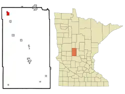 Location of Hewitt, Minnesota