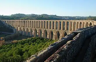 The Aqueduto dos Pegões in Tomar, Portugal