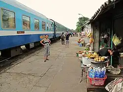 Train stop at Dong Ha, Quang Tri province, Vietnam