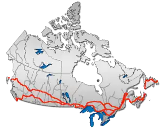 Trans-Canada Highway map