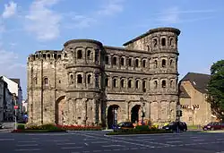 The two most famous landmarks of Roman Trier: the Porta Nigra ...