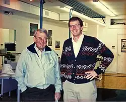 Alan H. Tripp in 1993 with William Hewlett, an early mentor and investor in SCORE!