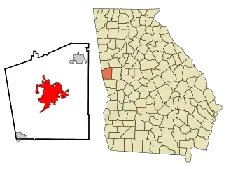 Location in Troup County and Georgia