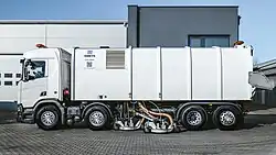 Truck for bitumen removal (retexturing) by Smets Technology