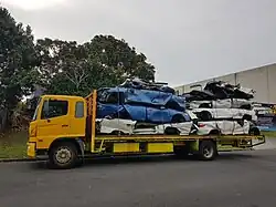 Truck Loaded with Scrap car bodies