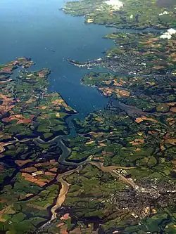 Image 19An aerial view of Carrick Roads (from Geography of Cornwall)