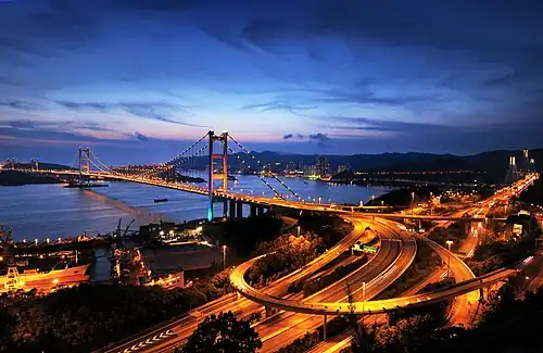North West Tsing Yi Interchange near Tsing Ma Bridge (Lantau Link)