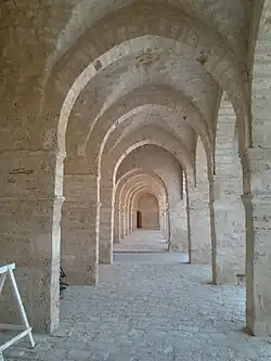 The vaulted space of the courtyard's northern portico