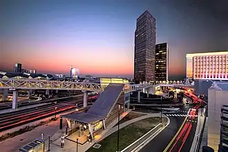 Skyline of Tysons from Tysons station at sunset, 2017