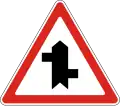 Staggered crossroads with first on right