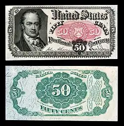 fifty-cent fifth-issue fractional note