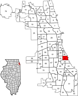 Location of Hyde Park in Chicago