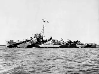 USS Finnegan (DE-307) off Mare Island on 24 September 1944