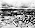 USS&nbsp;Saratoga&nbsp;(CV-3) and USS&nbsp;Langley&nbsp;(CVL-27) at Pearl Harbor Naval Yard in January 1944