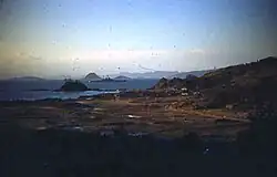 USS Wisconsin seen from Ryodo, January 1952