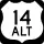 U.S. Highway 14A marker