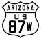 U.S. Route 87W marker