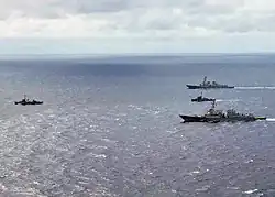 with BRP Pangasinan (PS-31), USS Chung-Hoon (DDG-93), and USS Howard (DDG-83) at CARAT Philippines 2011 xercise with the US Navy.