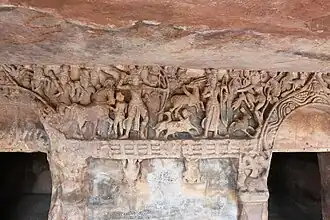 Pillar relief: hunting scene