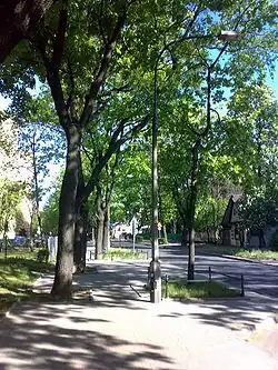 The intersection of Mazowiecka Street and Kmieca Street