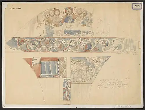 Painted decorations in the choir, Holy Communion