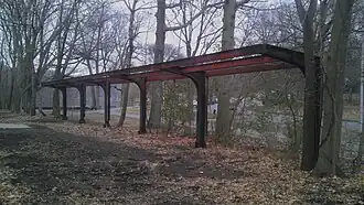 Skeletal remains of Van Cortlandt station in Van Cortlandt Park