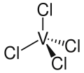 Structural formula of the vanadium tetrachloride molecule