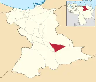 Location in Anzoátegui
