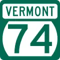 Route 74 marker