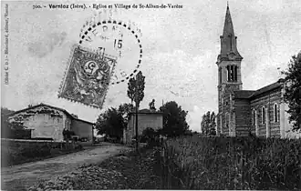 The church and village of Saint-Alban-de-Varèze in 1907