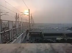 Viaduct - Pink Line of the Mayur Vihar metro station of Delhi Metro