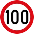 Maximum speed limit (100 km/h)