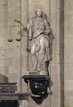 Justice, around the main altar of Saint Peter's Abbey, Ghent