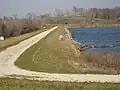 View of dam and trail