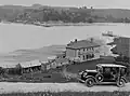 View of Pahi and the Kaipara Harbour coastline circa 1940