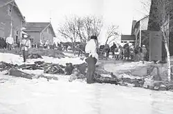 Executed Reds in Vilkkilä after the battle.