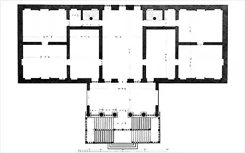 Floor plan (drawing by Ottavio Bertotti Scamozzi, 1778)