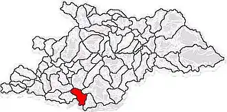 Location in Maramureș County