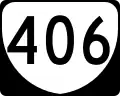 State Route 406 marker