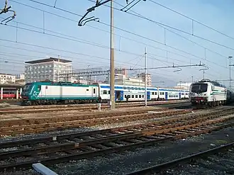 trains at a railway station